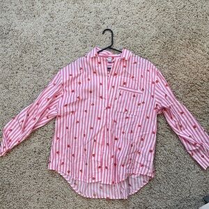 Strawberry pattern button up